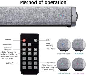 img 2 attached to 🔊 TOPROAD Soundbar - Bluetooth Speaker with Built-in Mic, Remote Control - Ideal for TV, PC, Phones, Tablets - Wired & Wireless