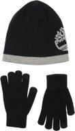 🧤 warm and stylish: timberland cuffed magic glove wheat boys' accessories for cold weather logo