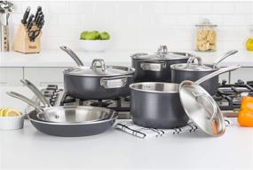 img 3 attached to 🍳 Premium Viking 5-Ply Hard Stainless Cookware Set - 10 Piece with Hard Anodized Exterior