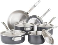 🍳 premium viking 5-ply hard stainless cookware set - 10 piece with hard anodized exterior logo