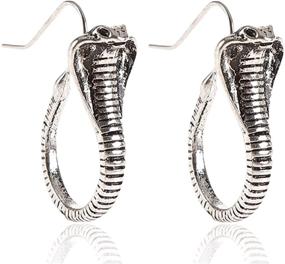 img 4 attached to 🐍 TIANBANGSHI Vintage Cobra Dangle Earrings - Bohemian Snake Hook Earrings for Women Girls with Personalized & Gothic Touch- Punk Ear Jewelry Gift