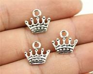 set of 15 silver crown charms - 13-14mm size (ns598) - bulk offer logo