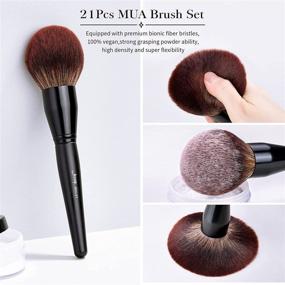 img 2 attached to 💄 Premium Synthetic Jessup Makeup Brushes Set: Achieve Flawless Makeup Application with 21pcs T271