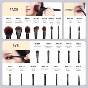 img 3 attached to 💄 Premium Synthetic Jessup Makeup Brushes Set: Achieve Flawless Makeup Application with 21pcs T271