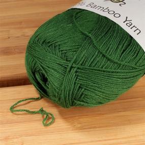 img 4 attached to 🎋 JubileeYarn Bamboo Dynasty 100% Bamboo Yarn - Kelly Green (07), 2 Skeins - 50g Each - Soft, Luxurious Material