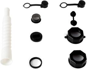 img 2 attached to BALSOM Gas Can Replacement Spout Kit – Flexible Pour Nozzle with Gasket, Stopper Caps, Collar Caps, and Stripe Cap – Spout Kit for Water Jugs & Old Cans