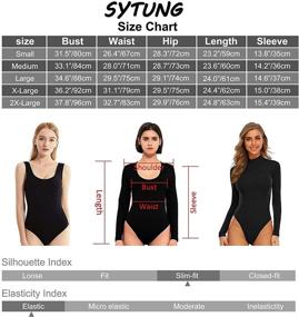 img 3 attached to SYTUNG Women's Long Sleeve Bodysuits: Stylish & Stretchy Turtleneck Leotards