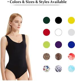 img 2 attached to SYTUNG Women's Long Sleeve Bodysuits: Stylish & Stretchy Turtleneck Leotards