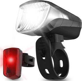 img 4 attached to 🚴 VELMIA Bike Lights Set - Rechargeable & Ultra Bright LED Bicycle Light Front and Back - Long-lasting up to 8.5h - with 3 Light Mode Options