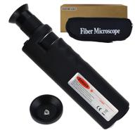 🔍 gain express fiber optical cable inspection handheld microscope with 2.5mm & 1.25mm adaptors - 400x magnification logo