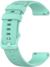 img 1 attached to Anrir 18mm Soft Silicone Band - Compatible with Garmin Vivoactive 4S, Vivomove 3S 39mm, Fossil 🟢 Women's Gen 5E 42mm, Q Venture Gen 4 HR/Gen 3, and Women's Sport 41mm - Mint Green Color