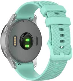 img 4 attached to Anrir 18mm Soft Silicone Band - Compatible with Garmin Vivoactive 4S, Vivomove 3S 39mm, Fossil 🟢 Women's Gen 5E 42mm, Q Venture Gen 4 HR/Gen 3, and Women's Sport 41mm - Mint Green Color