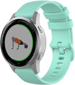 img 3 attached to Anrir 18mm Soft Silicone Band - Compatible with Garmin Vivoactive 4S, Vivomove 3S 39mm, Fossil 🟢 Women's Gen 5E 42mm, Q Venture Gen 4 HR/Gen 3, and Women's Sport 41mm - Mint Green Color