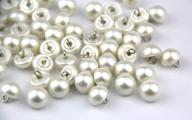 🧵 50pcs 10mm white pearl bead cap half ball dome metal circle hook buttons: crafting sewing scarpbooking, scarf and clothes logo