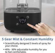 🌬️ volsteel large room humidifier for bedroom home - 5l remote control, adjustable cool mist, 360° nozzle, ultrasonic diffuser with essential oil, auto shut off, sleep mode & whisper quiet operation - up to 12-50 hours logo