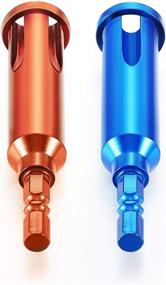 img 2 attached to 🔧 Optimized Wire Twisting Tools - Electric Wire Stripper and Twister, 4 Square 3 Way/ 5 Way Twister Wire Tool for Power Drill Drivers and Cable Stripping (2-Pack, Blue and Orange)