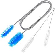 🐟 pawfly long stainless steel bristle brush for aquarium filter, tubing & pipe cleaning - ideal for fish tank or home kitchen логотип