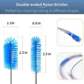 img 3 attached to 🐟 Pawfly Long Stainless Steel Bristle Brush for Aquarium Filter, Tubing & Pipe Cleaning - Ideal for Fish Tank or Home Kitchen