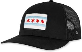 img 3 attached to HAKA Chicago Flag Hat – Unisex Trucker Hat, CHI Baseball Cap, Adjustable Golf Hat, Snapback – Ideal for Men & Women