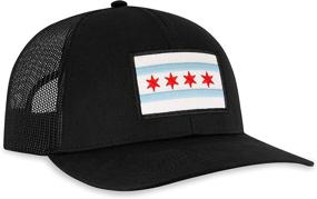 img 4 attached to HAKA Chicago Flag Hat – Unisex Trucker Hat, CHI Baseball Cap, Adjustable Golf Hat, Snapback – Ideal for Men & Women