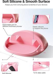 img 2 attached to 📱 Loncaster Car Phone Holder: Non-Slip Silicone Car Pad for Dashboards | Compatible with iPhone, Samsung, Android Smartphones | Pink