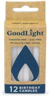 🌱 environmentally-friendly white vegan birthday candles: goodlight paraffin-free alternative logo