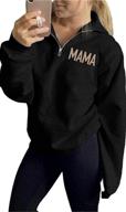 stay comfy and stylish with women's mama life sweatshirt - zip up, high collar pullover jacket". logo