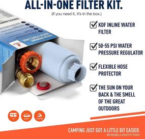 img 3 attached to 🔥 Firebelly Outfitters Inline Carbon Water Filter Starter Kit - RV/Marine with Flexible Hose Protector, Water Pressure Regulator – Enhanced Protection Against Bad Taste, Odor, Iron, Lead, Chlorine, Sediment, Mold