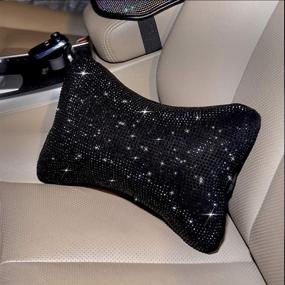 img 3 attached to Carwales 2Pcs Neck Rest: Stylish Black Diamond Car Neck Pillows for Ultimate Driving Comfort, Ideal Car Accessories for Men and Women