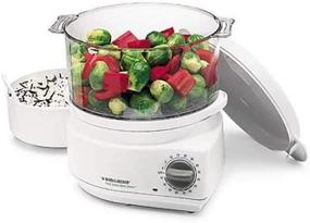 img 3 attached to 🍚 Удобный двухвольтметр Black and Decker HS800 Handy Steamer Plus: Пароварка и рисоварка.