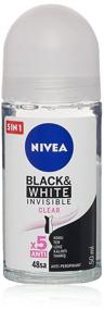 img 4 attached to 🌑 Nivea Invisible for Black & White Clear Roll-On Anti-Perspirant Deodorant 50 ml (Pack of 3): Long-lasting Protection & No Stains