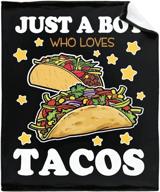 🌮 taco blanket burrito flannel plush throw: funny gift for boys, men, and kids - ultra soft tortilla fleece blanket, lightweight & cozy bed, couch, or chair decor - 40"x30" extra small size for toddlers logo