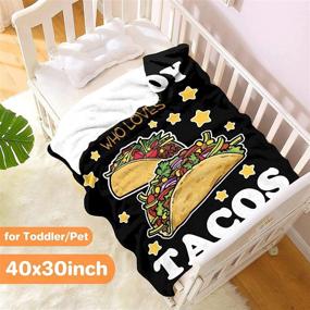 img 3 attached to 🌮 Taco Blanket Burrito Flannel Plush Throw: Funny Gift for Boys, Men, and Kids - Ultra Soft Tortilla Fleece Blanket, Lightweight & Cozy Bed, Couch, or Chair Decor - 40"x30" Extra Small Size for Toddlers