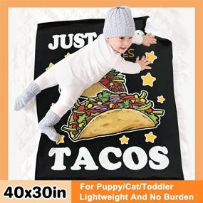 img 2 attached to 🌮 Taco Blanket Burrito Flannel Plush Throw: Funny Gift for Boys, Men, and Kids - Ultra Soft Tortilla Fleece Blanket, Lightweight & Cozy Bed, Couch, or Chair Decor - 40"x30" Extra Small Size for Toddlers