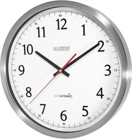 img 3 attached to La Crosse Technology UltrAtomic Analog Stainless Steel Wall Clock - 14 Inch, Model 404-1235UA-SS