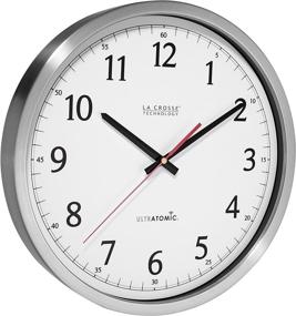 img 2 attached to La Crosse Technology UltrAtomic Analog Stainless Steel Wall Clock - 14 Inch, Model 404-1235UA-SS