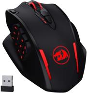 🖱️ redragon m913 impact elite wireless gaming mouse: 16000 dpi, 16 programmable buttons, rgb, long battery life logo