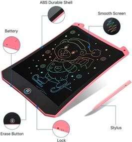 img 2 attached to 🎨 2-Pack RaceGT 8.5-Inch LCD Writing Tablet with Colorful Screen - Reusable Drawing Pad for Kids and Adults at Home, School, and Office (Pink & Blue)