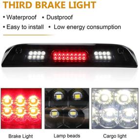 img 2 attached to Smoked Lens LED Third Brake Light for 14-18 GMC Sierra & Chevy Silverado 1500 2500 HD 3500 HD - High Mount Cargo Lamp Compatible