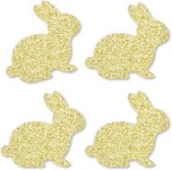 gold glitter bunnies cut outs confetti logo