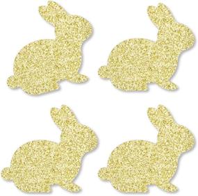 img 4 attached to Gold Glitter Bunnies Cut Outs Confetti