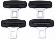 🚗 enhance car safety with 4pcs universal black car seat belt clips! logo