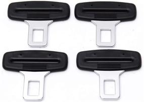 img 4 attached to 🚗 Enhance Car Safety with 4pcs Universal Black Car Seat Belt Clips!