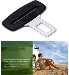 img 3 attached to 🚗 Enhance Car Safety with 4pcs Universal Black Car Seat Belt Clips!