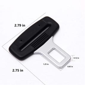 img 2 attached to 🚗 Enhance Car Safety with 4pcs Universal Black Car Seat Belt Clips!