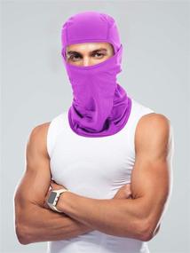 img 3 attached to 🌞 Men's Summer Balaclava Sun Protection Face Mask with Breathable Long Neck Cover - 3 Pieces