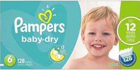 img 1 attached to 👶 Pampers Baby-Dry Diapers Size 6 - Economy Pack Plus (128 Count)
