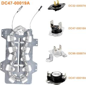 img 3 attached to 🔥 DC47-00019A Dryer Heating Element for SAMSUNG: High-Quality Heater Element with Thermal Fuse & Thermostat Dryer Parts - Replace DVE50M7450W/A3 DV40J3000EW/A2