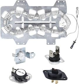 img 4 attached to 🔥 DC47-00019A Dryer Heating Element for SAMSUNG: High-Quality Heater Element with Thermal Fuse & Thermostat Dryer Parts - Replace DVE50M7450W/A3 DV40J3000EW/A2