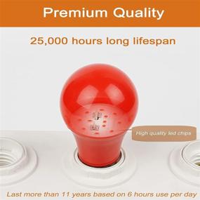 img 2 attached to Red Light Bulbs 9W (60 Watt Equivalent)